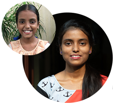 Picture of Dipika now and when she was younger