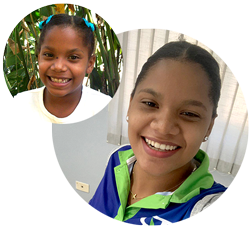 Picture of Esmerlyn now and when she was younger