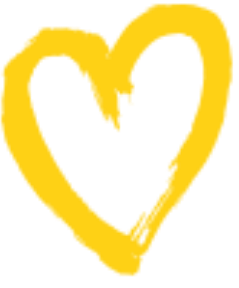 gráfico corazón amarillo